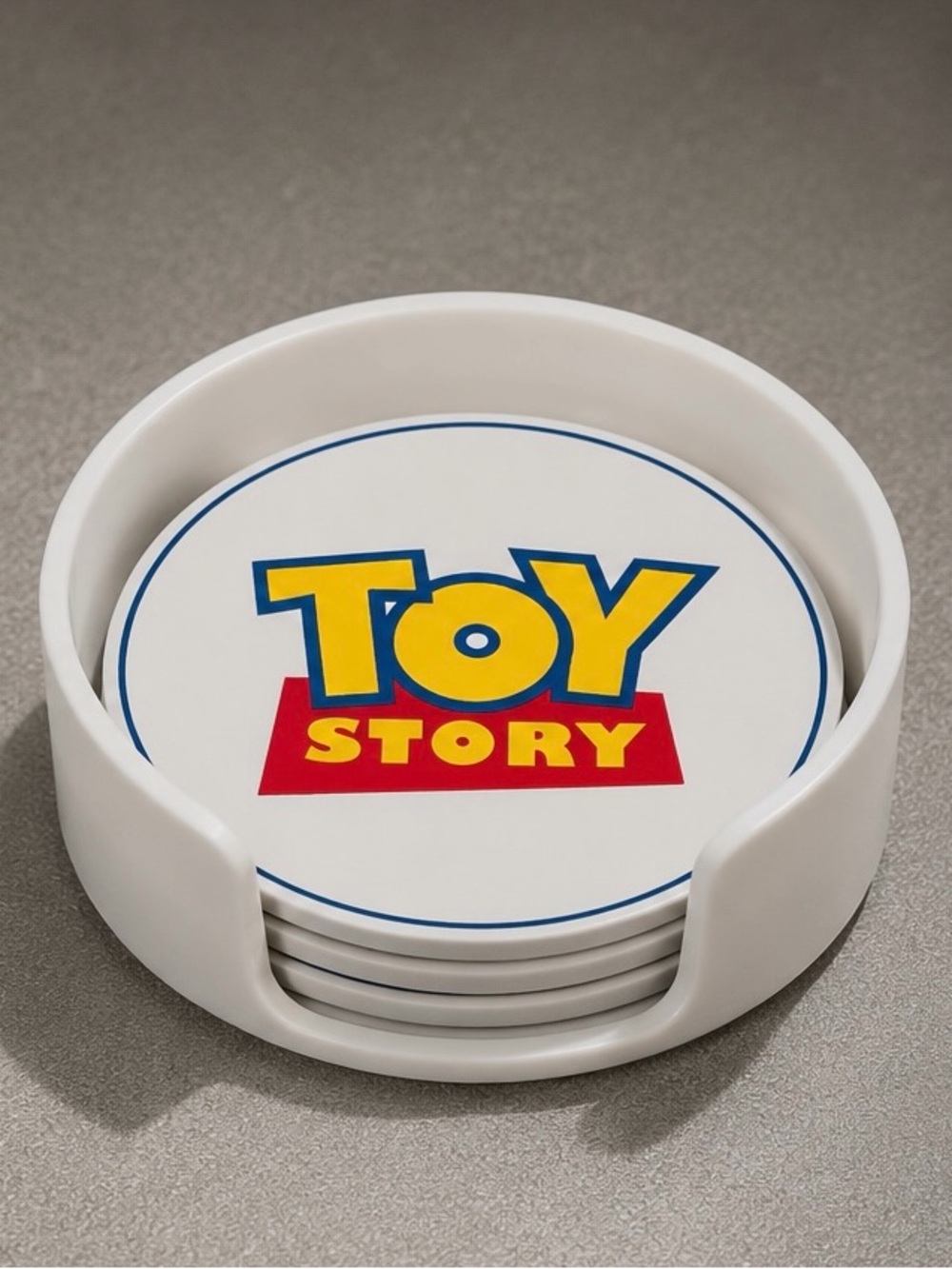 Toy Story 3D Printed Coaster Set with Holder 4 Coasters